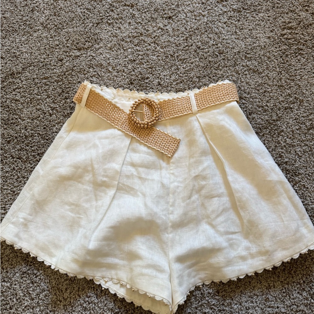 Zimmermann Natural Woven Accessory with Wooden Beads